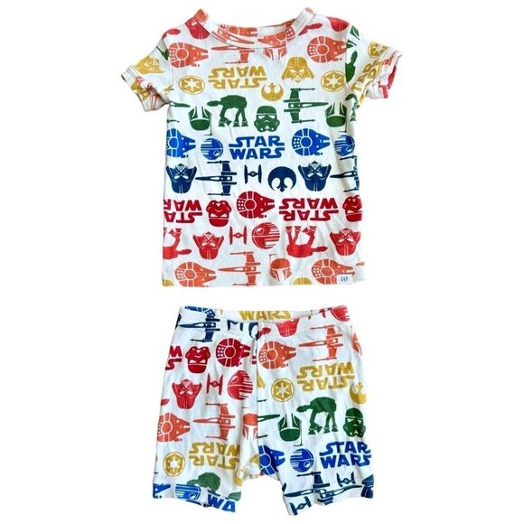 Baby Gap Kids Short Sleeve Colorful Star Wars Shortie Pajamas PJ Set. 2. 2T. - Picture 1 of 4